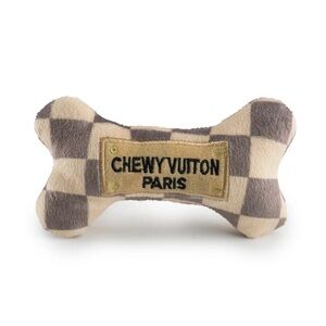 Paris Dog Toy - Brown and Cream